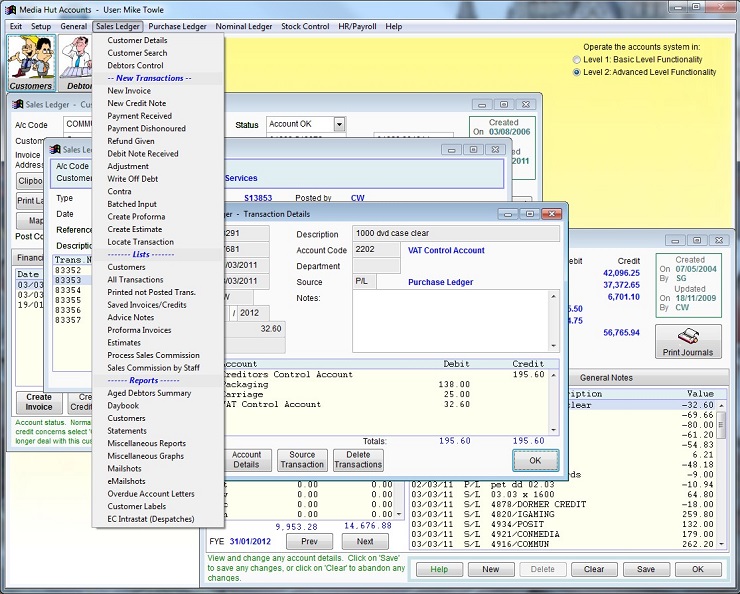 Adminsoft Accounts 4.163 screenshot