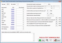 Screen shot showing payroll setup